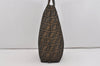 Authentic FENDI Zucca Vintage Folding Tote Hand Bag Nylon Leather Brown 2236I