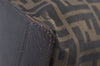 Authentic FENDI Zucca Vintage Folding Tote Hand Bag Nylon Leather Brown 2236I