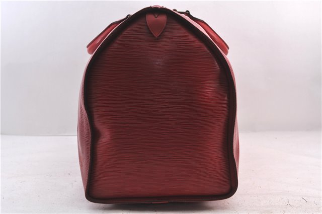 Authentic Louis Vuitton Epi Keepall 50 Boston Bag Red M42967 LV 2237D