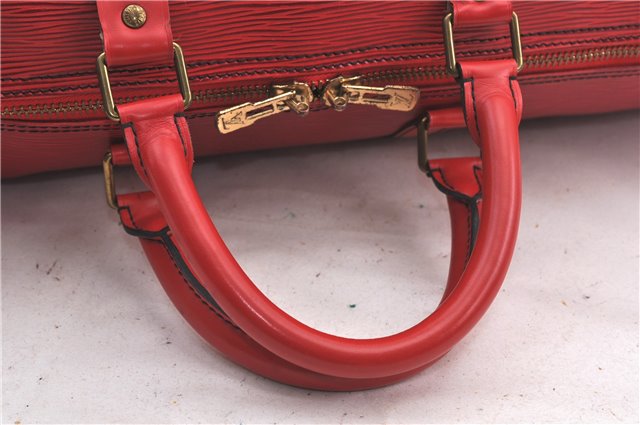 Authentic Louis Vuitton Epi Keepall 50 Boston Bag Red M42967 LV 2237D