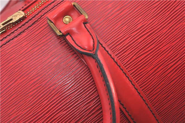 Authentic Louis Vuitton Epi Keepall 50 Boston Bag Red M42967 LV 2237D