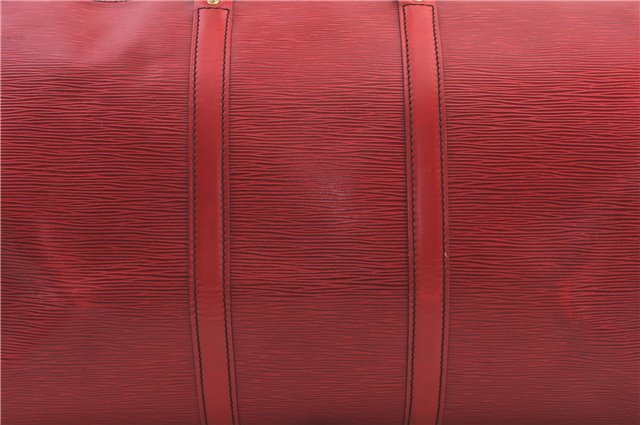 Authentic Louis Vuitton Epi Keepall 50 Boston Bag Red M42967 LV 2237D