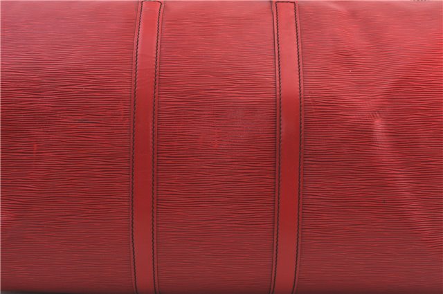 Authentic Louis Vuitton Epi Keepall 50 Boston Bag Red M42967 LV 2237D