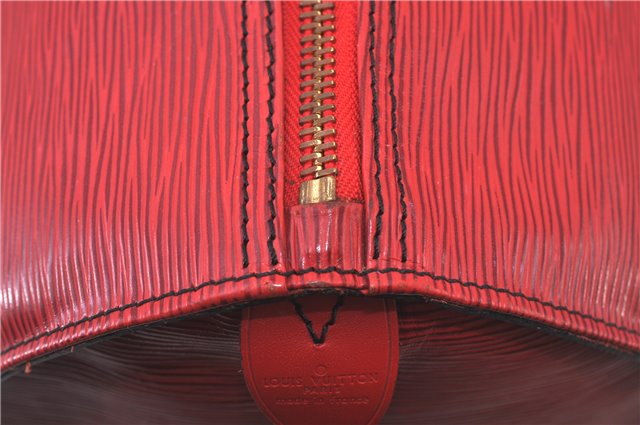 Authentic Louis Vuitton Epi Keepall 50 Boston Bag Red M42967 LV 2237D