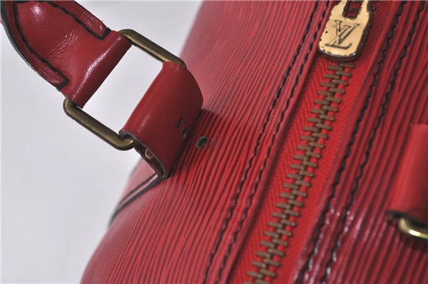 Authentic Louis Vuitton Epi Keepall 50 Boston Bag Red M42967 LV 2237D