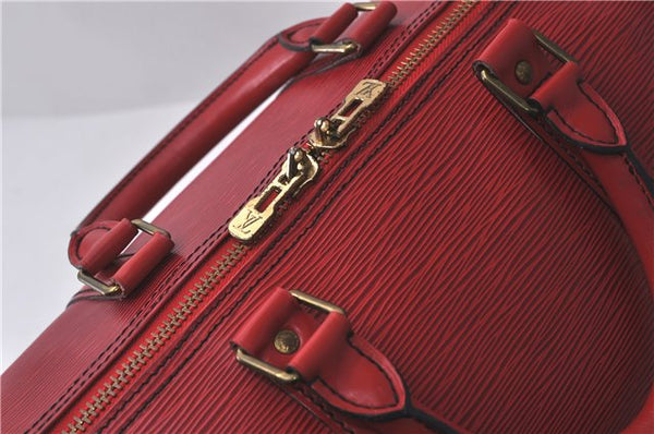 Authentic Louis Vuitton Epi Keepall 50 Boston Bag Red M42967 LV 2237D