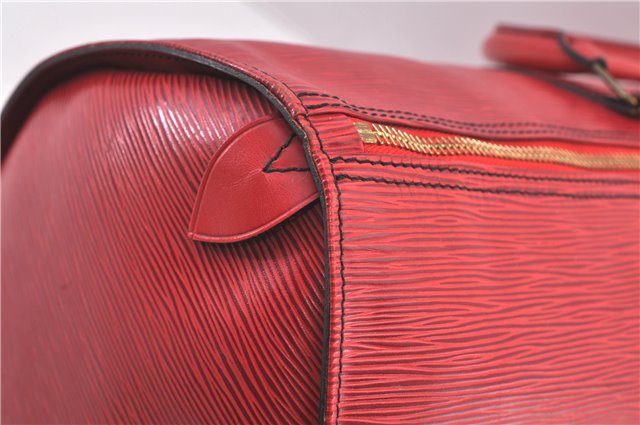 Authentic Louis Vuitton Epi Keepall 50 Boston Bag Red M42967 LV 2237D