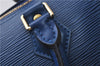 Authentic Louis Vuitton Epi Speedy 30 Hand Bag Blue M43005 LV 2238D