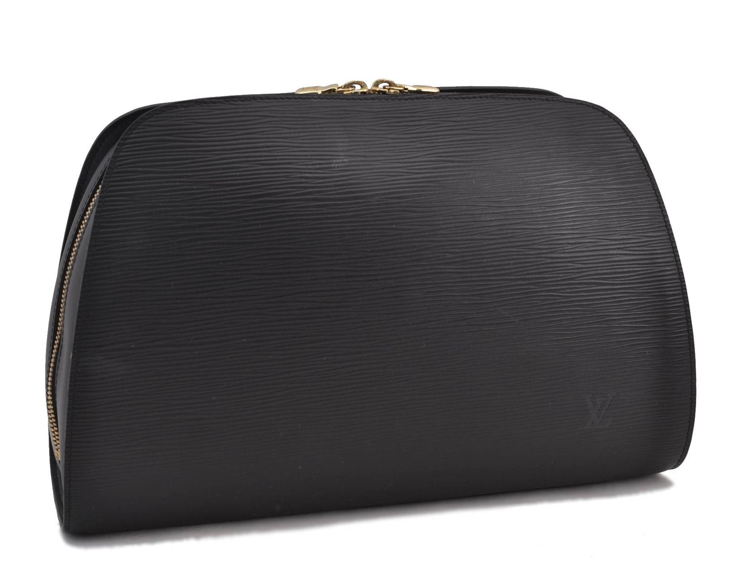 Authentic Louis Vuitton Epi Dauphine GM Pouch Clutch Bag Black M48432 LV 2239D