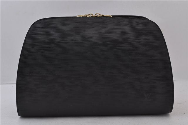 Authentic Louis Vuitton Epi Dauphine GM Pouch Clutch Bag Black M48432 LV 2239D