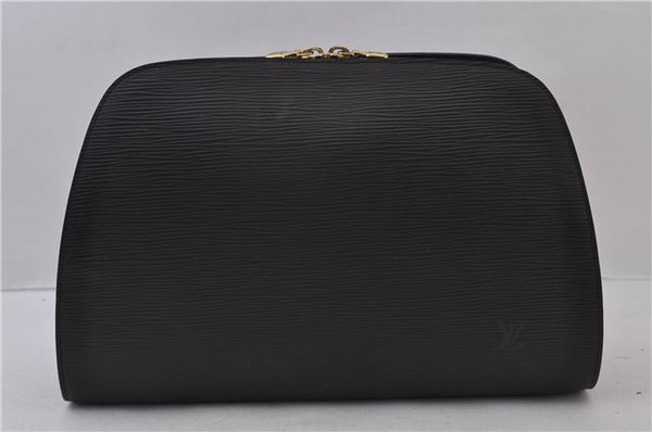 Authentic Louis Vuitton Epi Dauphine GM Pouch Clutch Bag Black M48432 LV 2239D
