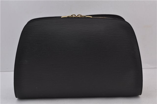Authentic Louis Vuitton Epi Dauphine GM Pouch Clutch Bag Black M48432 LV 2239D