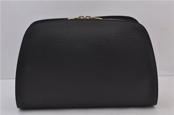 Authentic Louis Vuitton Epi Dauphine GM Pouch Clutch Bag Black M48432 LV 2239D