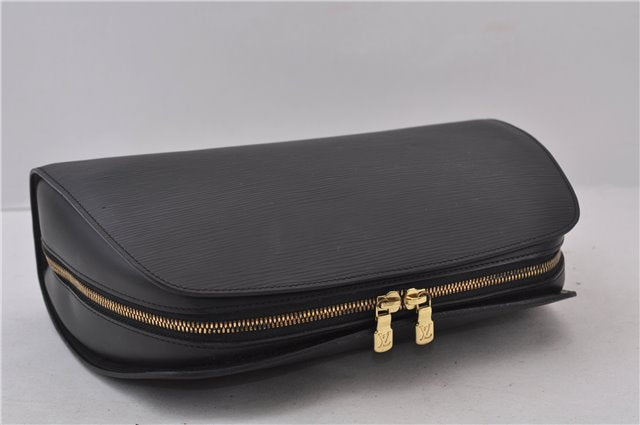 Authentic Louis Vuitton Epi Dauphine GM Pouch Clutch Bag Black M48432 LV 2239D