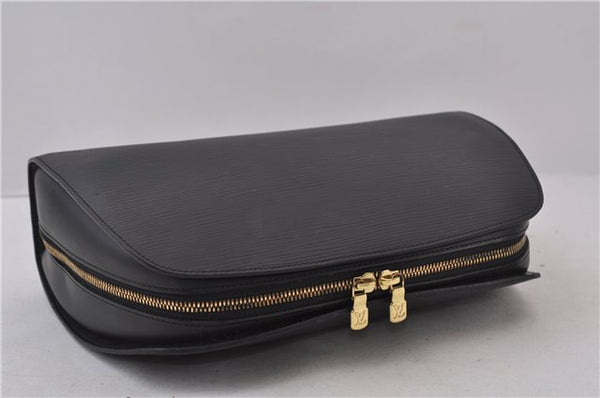 Authentic Louis Vuitton Epi Dauphine GM Pouch Clutch Bag Black M48432 LV 2239D
