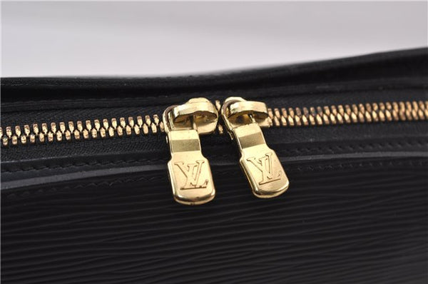 Authentic Louis Vuitton Epi Dauphine GM Pouch Clutch Bag Black M48432 LV 2239D