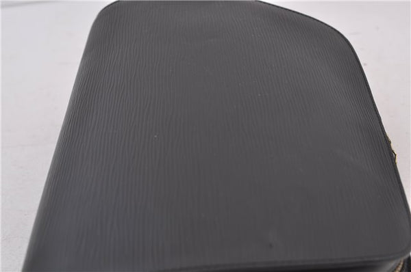 Authentic Louis Vuitton Epi Dauphine GM Pouch Clutch Bag Black M48432 LV 2239D