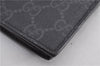 Authentic GUCCI Sherry Line Long Wallet Purse GG PVC Leather 408836 Black 2239F