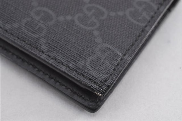 Authentic GUCCI Sherry Line Long Wallet Purse GG PVC Leather 408836 Black 2239F