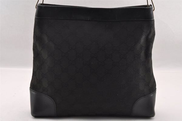 Authentic GUCCI Shoulder Hand Bag Purse GG Canvas Leather 0014231 Black 2239I