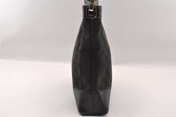 Authentic GUCCI Shoulder Hand Bag Purse GG Canvas Leather 0014231 Black 2239I