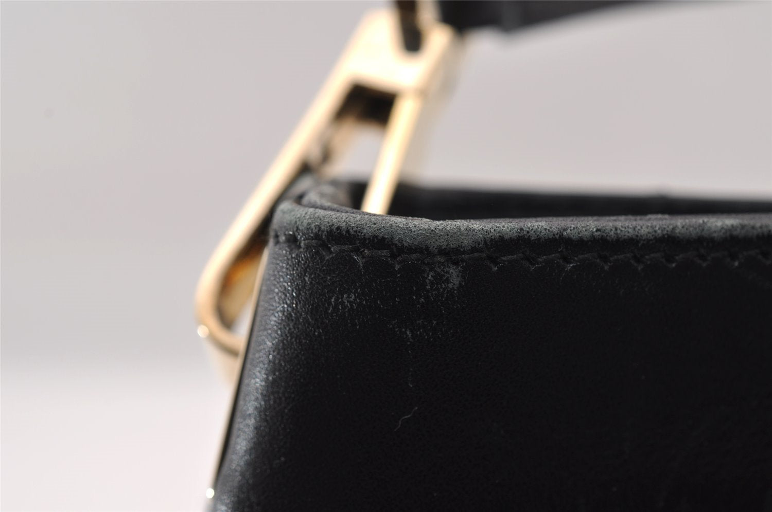 Authentic GUCCI Shoulder Hand Bag Purse GG Canvas Leather 0014231 Black 2239I