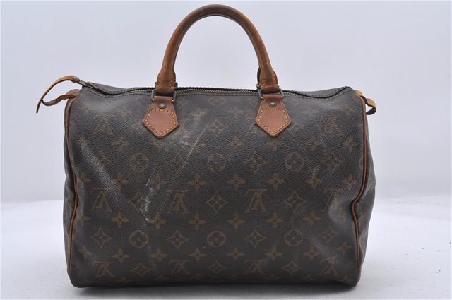 Authentic Louis Vuitton Monogram Speedy 30 Hand Bag M41526 LV 2241D