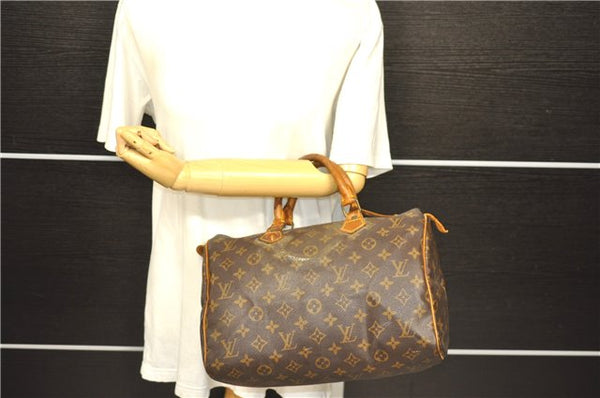 Authentic Louis Vuitton Monogram Speedy 30 Hand Bag M41526 LV 2241D