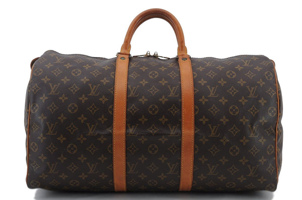 Authentic Louis Vuitton Monogram Keepall 50 Boston Bag M41426 LV 2242D