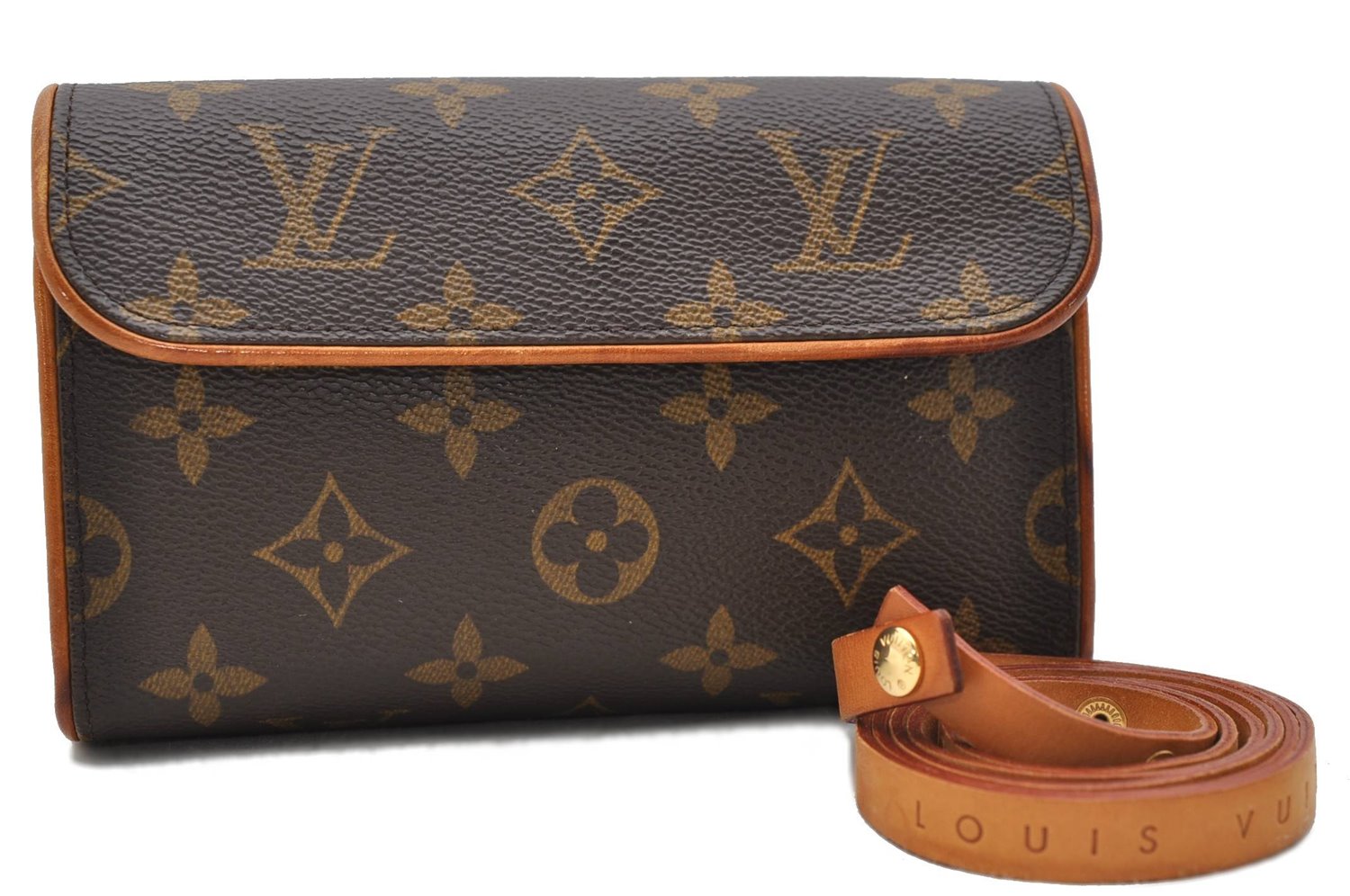 Auth Louis Vuitton Monogram Pochette Florentine Pouch Waist Bag M51855 LV 2244D