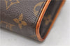 Auth Louis Vuitton Monogram Pochette Florentine Pouch Waist Bag M51855 LV 2244D