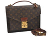 Authentic Louis Vuitton Monogram Monceau 2Way Shoulder Hand Bag M51185 LV 2244I