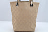 Authentic GUCCI Vintage Shoulder Tote Bag GG Canvas Leather 31244 Beige 2245I