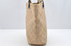 Authentic GUCCI Vintage Shoulder Tote Bag GG Canvas Leather 31244 Beige 2245I