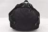 Authentic PRADA VELA Nylon Leather Drawstring Backpack B2811F Black 2246I