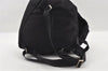 Authentic PRADA VELA Nylon Leather Drawstring Backpack B2811F Black 2246I