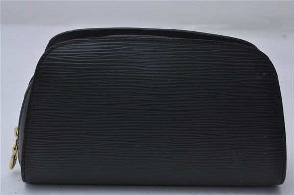 Authentic Louis Vuitton Epi Dauphine Cosmetic Pouch Black M48442 LV 2247D