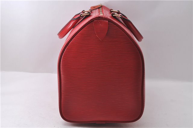 Authentic Louis Vuitton Epi Speedy 35 Hand Bag Red M42997 LV 2249D