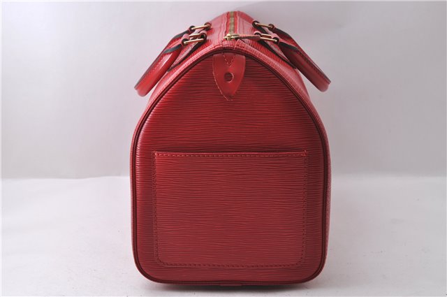 Authentic Louis Vuitton Epi Speedy 35 Hand Bag Red M42997 LV 2249D