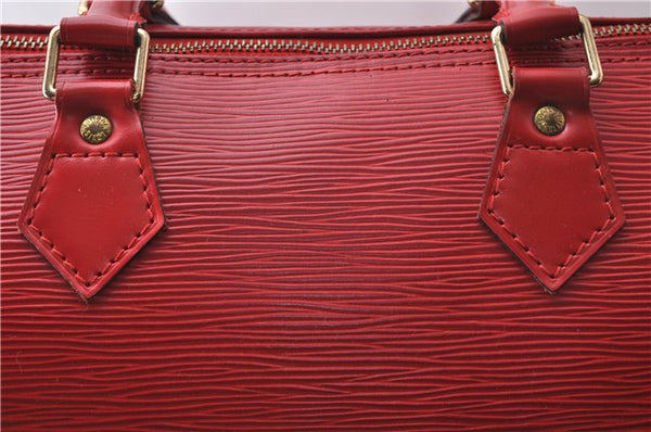 Authentic Louis Vuitton Epi Speedy 35 Hand Bag Red M42997 LV 2249D