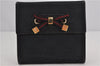 Authentic GUCCI Sherry Line Princy GG Canvas Leather Wallet 167467 Black 2249F