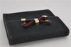 Authentic GUCCI Sherry Line Princy GG Canvas Leather Wallet 167467 Black 2249F
