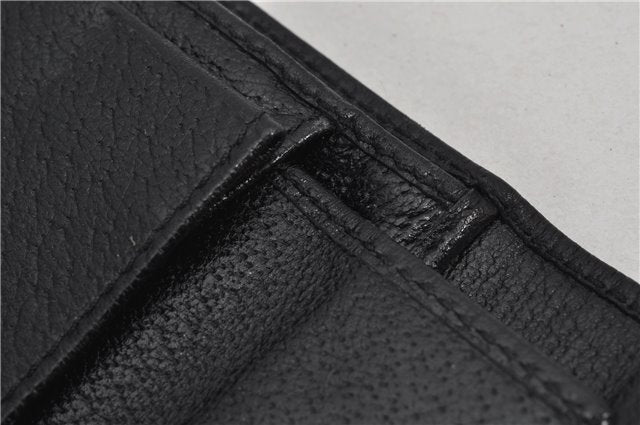 Authentic GUCCI Sherry Line Princy GG Canvas Leather Wallet 167467 Black 2249F