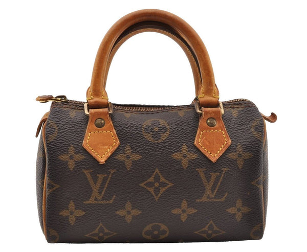 Authentic Louis Vuitton Monogram Mini Speedy Hand Bag Purse M41534 LV 2249I