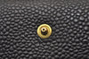 Authentic CHANEL Vintage Caviar Skin CoCo Mark Long Wallet Purse Black 2251I