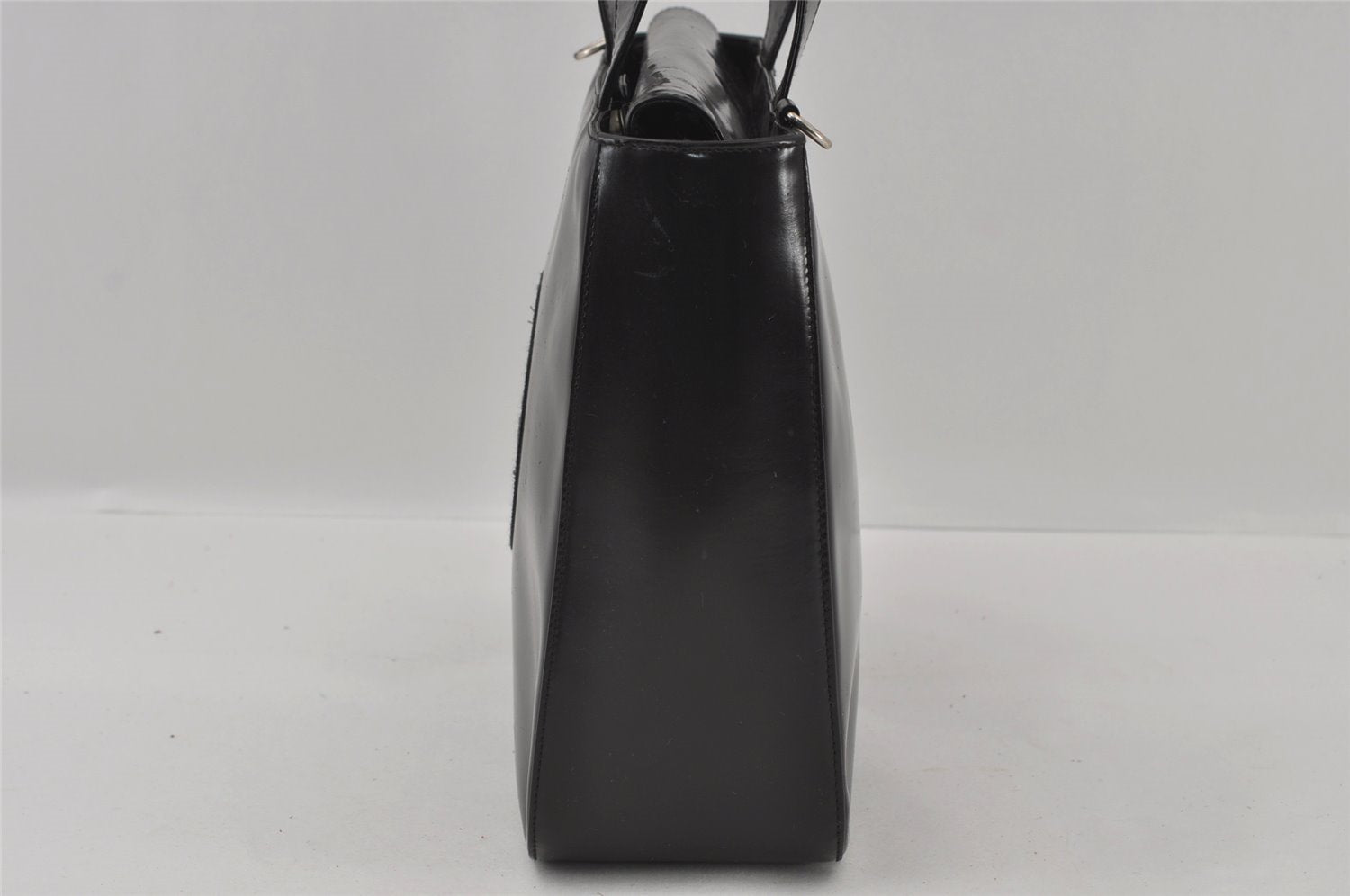 Authentic GUCCI Interlocking G 2Way Shoulder Hand Bag Enamel Black Junk 2252I