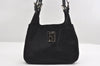 Authentic FENDI Vintage Shoulder Bag Purse Unborn Calf Leather Black 2253I