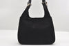 Authentic FENDI Vintage Shoulder Bag Purse Unborn Calf Leather Black 2253I