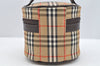 Authentic Burberrys Nova Check Canvas Leather Hand Bag Pouch Purse Beige 2255I