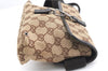 Authentic GUCCI Vintage Waist Body Bag Purse GG Canvas Leather 92543 Brown 2256F